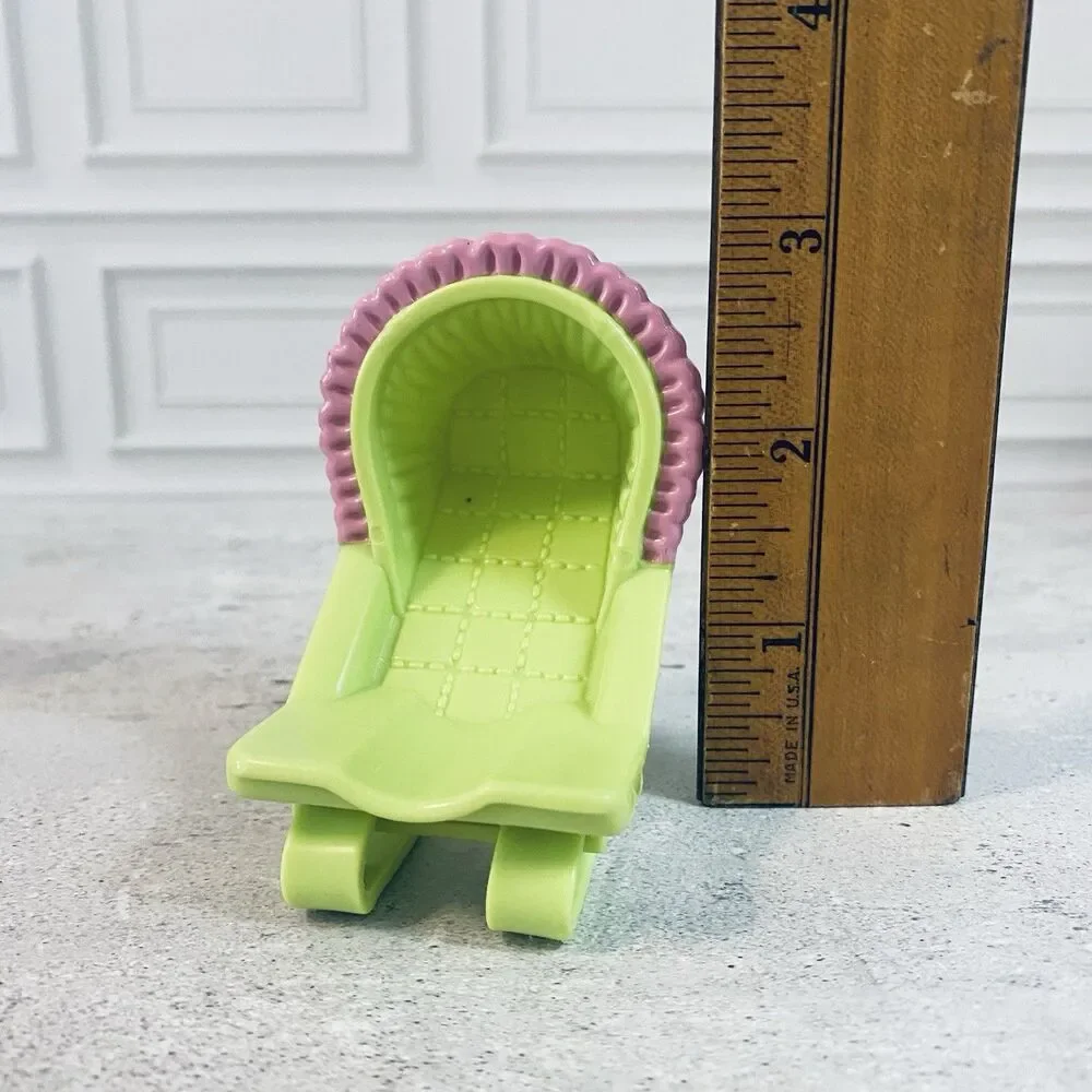 Fisher Price Loving Family Everything for Baby Bouncy Seat Lime Green and Pink